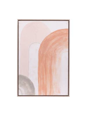 Amber Garden Textured Left Arch Framed Canvas 64x94