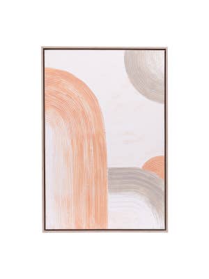 Amber Garden Textured Right Arch Framed Canvas 64x94