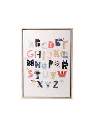 Baby Alphabet Framed Canvas 44x64