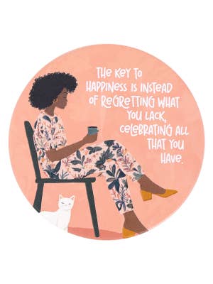 Billie Happiness Ceramic Coaster