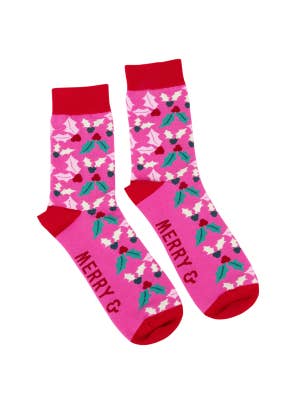 Christmas Holly Socks