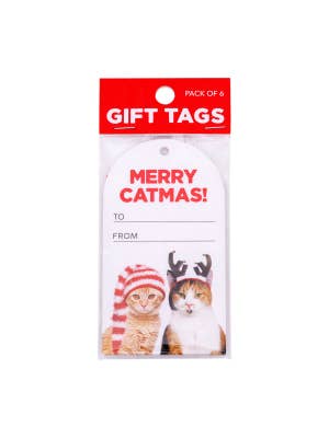 Christmas Catmas Set Of 6 Gift Tags