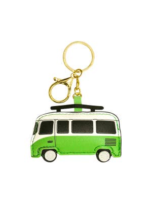 Caravan Green Van Keychain Bag Tag