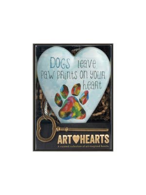 Demdaco Paw Prints Art Hearts