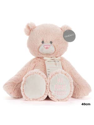 Demdaco My First Teddy Pink 40cm
