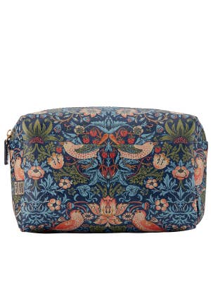 William Morris at Home Strawberry Thief Lrg Toiletry Bag Blue
