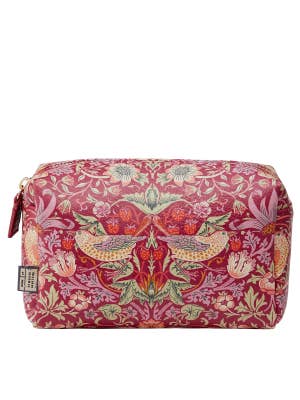 William Morris at Home Strawberry Thief Medium Toiletry Bag Red