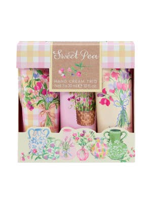Heathcote & Ivory Sweet Pea Hand Cream Trio