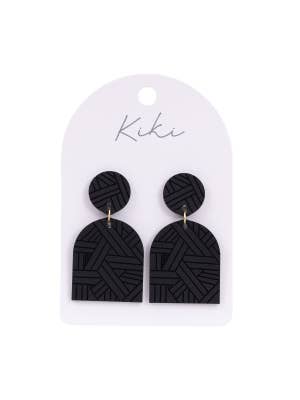KiKi Black Geo Earrings