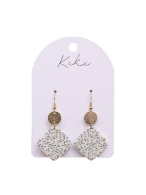 KiKi Green Speckled Drops Earrings
