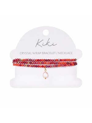 KiKi Crimson Flame Crystal Wrap Jewellery