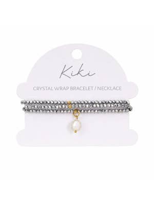 KiKi Silver Mist Crystal Wrap Jewellery