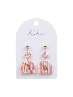 KiKi Blush Glimmer Arch Earrings