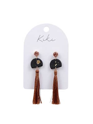 KiKi Midnight Tassel Earrings