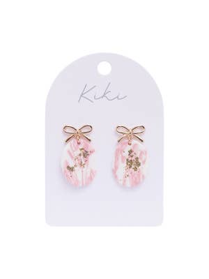 KiKi Pink Bow Earrings