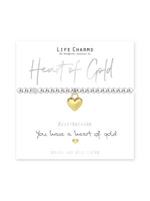 Life Charms Just Because Heart Of Gold Bracelet