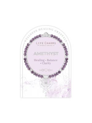Life Charms Healing Stones Amethyst Bracelet