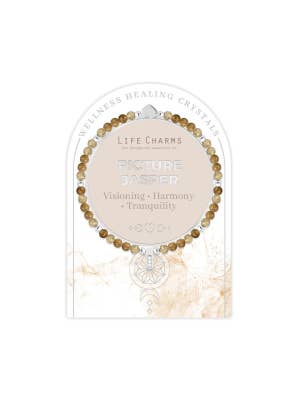Life Charms Healing Stones Picture Jasper Bracelet