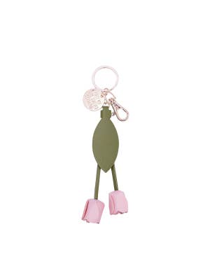 Mother's Day Rosebud Bag Charm Keychain