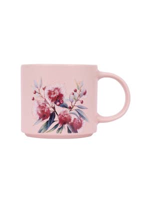 Native Blooms Red Floral Mug