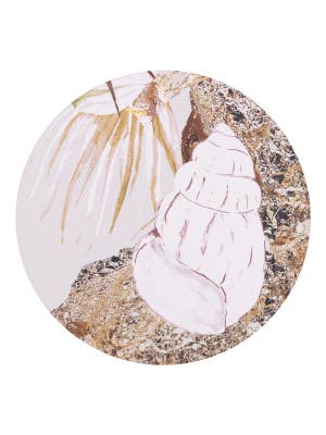 Palm Cove Seashell Ceramic Coaster