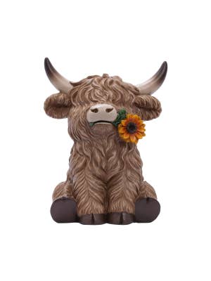 Saddle & Bloom Sunflower Highland Cow