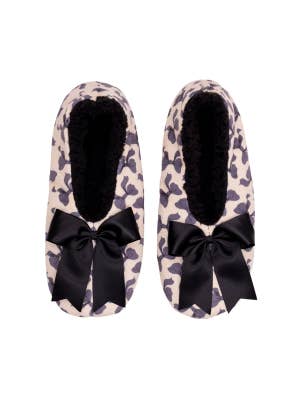 SnuggUps Women's Printed Bow Black