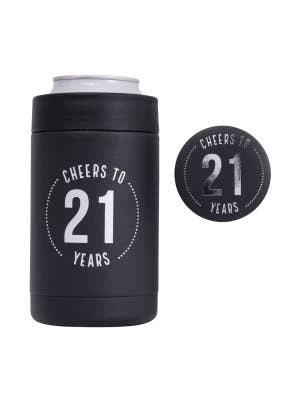 Celebration 21st Insulated Drink Cooler & Badge Set