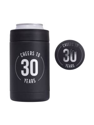 Celebration 30th Insulated Drink Cooler & Badge Set
