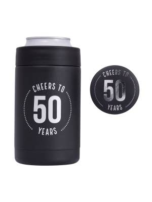 Celebration 50th Insulated Drink Cooler & Badge Set