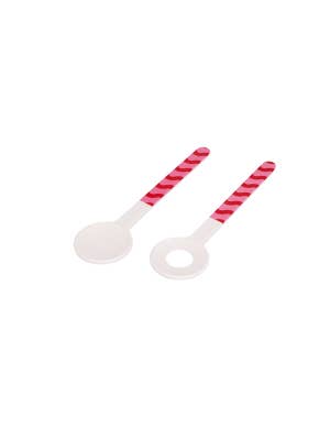 Summer Waves Bamboo Melamine Salad Servers