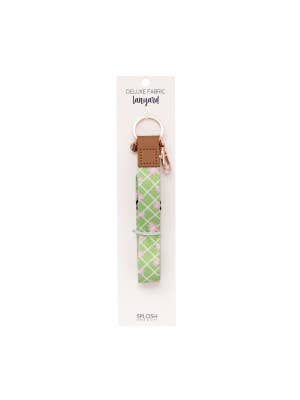 Teacher Green Daisy Fabric Lanyard