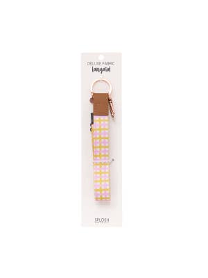 Teacher Plaid Fabric Lanyard