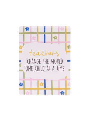 Teacher Change the World Ceramic Magnet