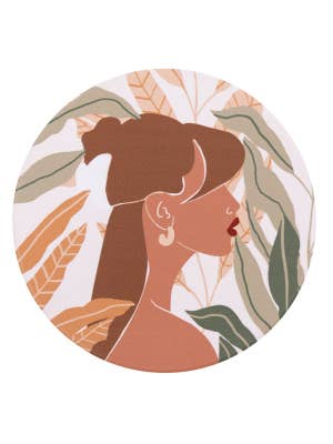 Tuscan Sun Side Profile Ceramic Coaster