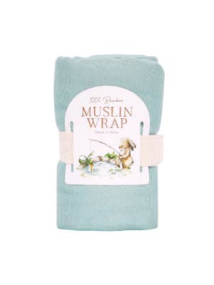 Tiny Wonders Sage Muslin Wrap