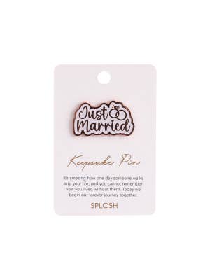 Wedding Just Married Keepsake Pin
