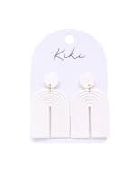 KiKi White Arch Earrings