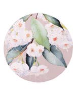 Native Blooms White Floral Ceramic Coaster