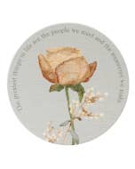 Rustic Meadow Rose Ceramic Coaster