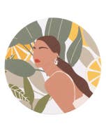 Tuscan Sun Green Goddess Ceramic Coaster