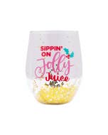 Christmas Jolly Stemless Glass