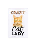 Pet Lovers Crazy Cat Lady Acrylic Magnet