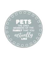 Pet Lovers Family Ceramic Coaster