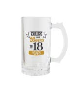 Sip Celebration 18th Beer Glass