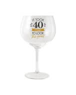 Sip Celebration 40th Balloon Glass