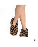 SnuggUps Women's Tiger Print Caramel XL
